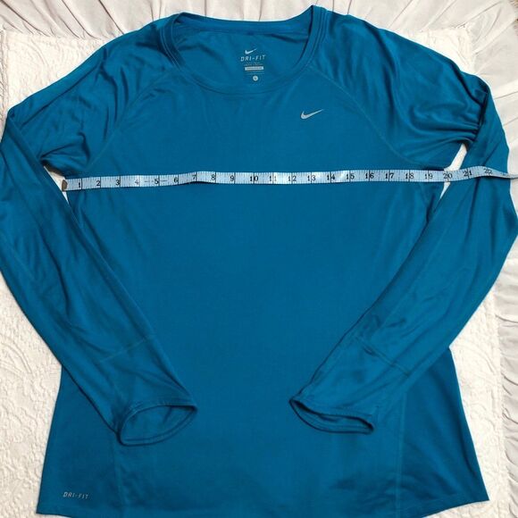 Nike Dri Fit Athletic Long Sleeve Shirt Size Large Reflective Sleeves - Picture 5 of 10